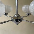 Hanglamp Lamp Plafondlamp Art Deco 1930 4 Arms Clichyglas Frans thumbnail 4