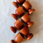 Vintage Eierdopjes Hout 7 Stuks thumbnail 3