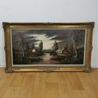 Antiek, Klassiek, Landelijk, Brocante Schilderij Op Canvas. thumbnail 2