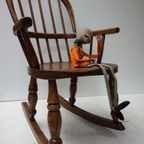 Antieke Engelse Windsor Kinder Schommelstoel thumbnail 14