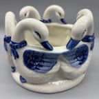Bloempot Ganzenring Blauw/wit thumbnail 3
