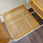 2 Cesca Beuken Stoelen Met Wit Buisframe Marcel Breuer thumbnail 12