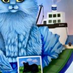 Wandbord “Kat Bodo Voor Een Kleine Stoomboot” By Kathia Berger thumbnail 9