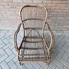 Bruine Bamboe Fauteuil Tuinstoel thumbnail 5