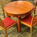 Vintage Carl Malmsten Mixed Wood Table And 4 Chairs thumbnail 17