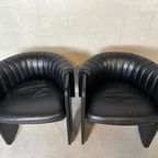 2X Vintage Design Leather Club Chair – Poltrona Frau thumbnail 8