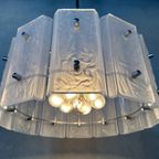 Vintage 1970’s Pendant Lamp – Glass/chroom thumbnail 6