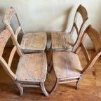 4x Bistrostoelen Stoelen Keukenstoelen Frans Landelijk thumbnail 5