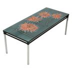 Grote Keramische Tegeltafel Adri Belarti Oranje Bloemen Abstract 109Cm thumbnail 4