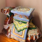 Vintage Bohemian Kameel Dromedaris Sidetable / Plantentafel thumbnail 4