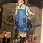 De Gelaarse Kat - Herman Moerkerk (1879-1949) - Watercolour thumbnail 14