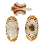 Art Deco Stijl Amberkleur Parfum Toiletset Boudoir Bleikristal thumbnail 2