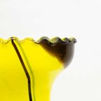 Neongele / Zwart Vintage Opaline Glazen Vaas - Reliving thumbnail 5