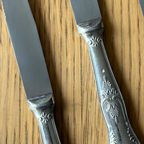Vintage Silver Cutlery Sets With Shell Handles thumbnail 2