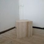 Vintage Italy 70 'S Travertine Cube Table thumbnail 11