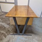 Vintage Teakhouten Bureau Jaren 50 Jaren 60 Design Bureau thumbnail 13