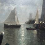 Louis Adolphe Jacobs (1859-1940) "Zeegezicht". thumbnail 5