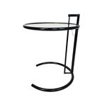 Design Side Table - Eileen Gray Stijl - Metaal - Glas - 80S thumbnail 2
