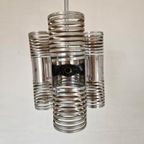 Space Age Italiaanse Chromen Veer Lamp Vintage Design thumbnail 7