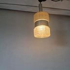 Vintage Space Age Hanglamp Glas En Chroom Design thumbnail 4