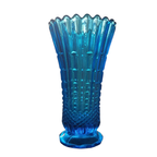 Prachtige Blauwe Glazen Vaas Ca 1930 1940 Art Deco thumbnail 3