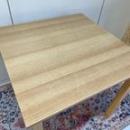 Vintage School/eettafel Bureau Werktafel Vierkant thumbnail 6