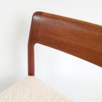 5 Vintage Teakhouten Stoelen Nieuw Gestoffeerd Teddy Deens thumbnail 7