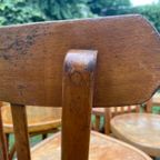6 + 1 Baumann Bistrostoelen Keukenstoeln Café Stoelen Frans thumbnail 15