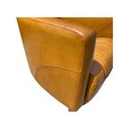 Aviator Fauteuil Cognac Bruin Piloten Stoel Leer thumbnail 4