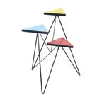 Vintage Plantentafel Planten Standaard Driehoek Formica thumbnail 9