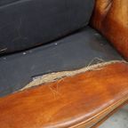 Charmante Antieke Barokke Schapenleren Chesterfield Fauteuil Met Een Mooi Patina thumbnail 10