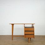 Rare Modernist Desk With Blue Top thumbnail 9