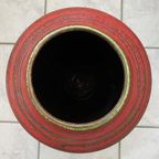 Large Ceramic Red Vase By Scheurich Germany Model 517-45 thumbnail 3
