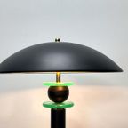 Vintage Tafellamp Hollywood Regency Stijl Zwarte Lamp Metaal thumbnail 11