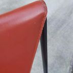 Set Van 8 Vintage Postmodern Leren Eetkamerstoelen thumbnail 12