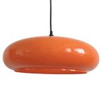 Vintage Jaren 70 Hanglamp Kunststof Oranje thumbnail 3