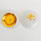 Vintage Rococo Kristal Messing Bonbonnière Vogels thumbnail 4