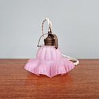 Hanglamp Van Roze Gesatineerd Glas, 1920-30S thumbnail 4