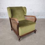 Mid-Century Fluwelen Fauteuil thumbnail 2