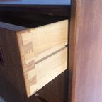 Vintage Teak Ladekast Met 5 Lades thumbnail 2
