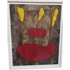 Dite Bultje Schilderij "rode Schelp", Ingelijst, 53 Cm X 65 thumbnail 9
