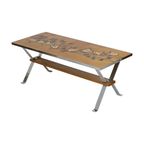 Vintage Keramische Salontafel Tegeltafel Adri Belarti Seventies Design 109Cm thumbnail 5