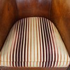 Karaktervolle, Vintage Cognac-Kleurige Clubfauteuil Gemaakt Van Schapenleer thumbnail 7