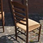 Knopstoelen Donker Eiken Set Van 4 thumbnail 10
