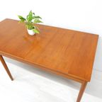 Retro Vintage Eettafel Tafel Jaren 60 Hout Uitschuiftafel thumbnail 4