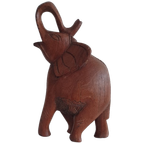 Vintage Handgekerfde Houten Olifant, Massief, 35 Cm thumbnail 2