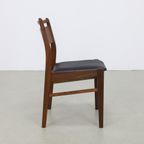 4x Vintage Eetkamerstoel Teak, 1960s Nieuw Bekleed thumbnail 3
