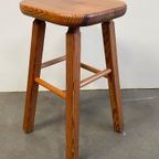 Set Van 4 Vintage Grenen Krukken, Scandinavisch Design, 1970'S thumbnail 11