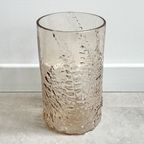 Vintage Cylinder Vormige Glazen Vaas Met Takken / Bladeren thumbnail 6
