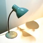Vintage Muntkleurige Industriële Tafellamp / Desk Lamp thumbnail 3